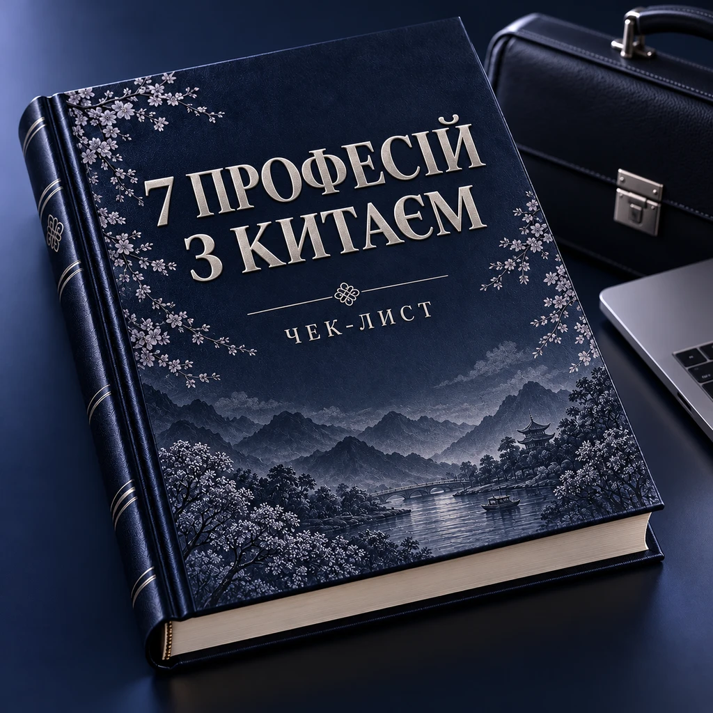 Обкладинка чек-листа 7 професій з Китаєм